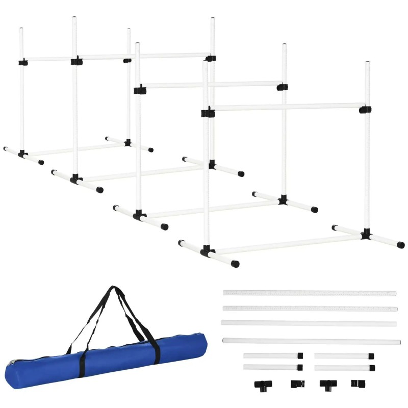 Ensemble d'obstacles d'agilité, ensemble d'entraînement pour chiens, 4 Ensemble d'obstacles d'agilité, ensemble d'entraînement pour chiens, 4