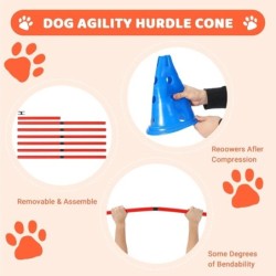 Ensemble de cônes d'agilité pour chien, ensemble de cours d'agilité po