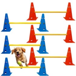 Ensemble de cônes d'agilité pour chien, barre de saut, ensemble d'agil