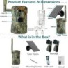 Caméra solaire de chasse et de suivi des sentiers, 4MP 14MP 4G epiCard