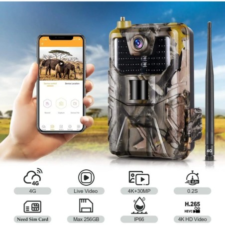 Caméra de suivi des sentiers avec application vidéo en direct 4K/2K, S