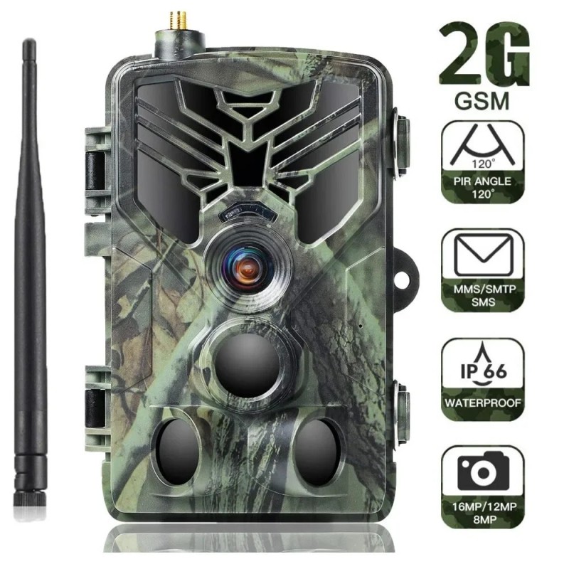 Caméra de html Extérieure 2G 4K HD MMS SMS SMTP, 20MP 1080P, Vision No Caméra de html Extérieure 2G 4K HD MMS SMS SMTP, 20MP 1080P, Vision No