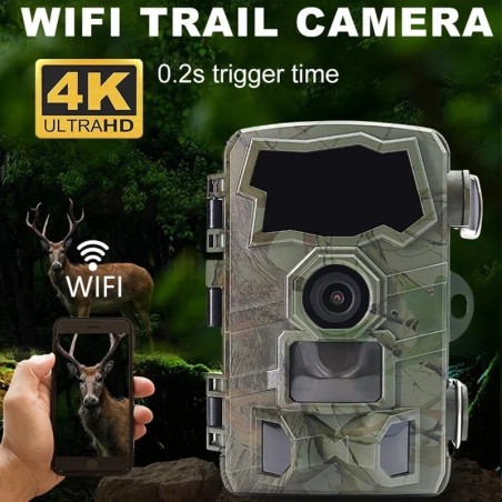 Caméra de html 4K avec Télécommande, WIFI, Bluetooth, 0.2S, Déclencheu
