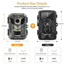 DL006 Mini caméra de chasse 16MP 1080P HD sentier sauvage Vision noctu