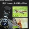 Caméra solaire de chasse et de sentier, 14mp, 4G, étanche, 20M, détect