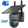 Caméra de chasse solaire 5MP 4G SIM caméra PTZ sans fil avec panneau s