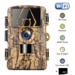 PR801 60MP caméra de chasse WIFI extérieure contrôle par application 8