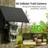 Caméra solaire de chasse et de sentier, 14mp, 4G, étanche, 20M, détect