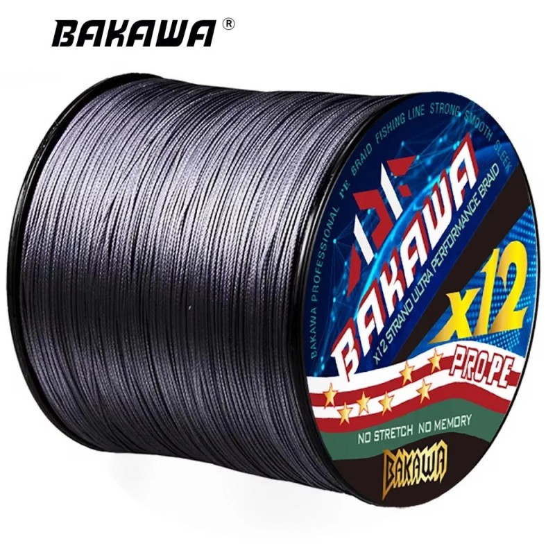 BAKAWA ligne de pêche tressée 12 brins 100M 300M 500M 1000M Multifilam BAKAWA ligne de pêche tressée 12 brins 100M 300M 500M 1000M Multifilam