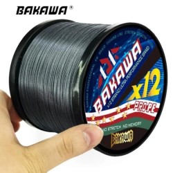 BAKAWA ligne de pêche tressée 12 brins 100M 300M 500M 1000M Multifilam