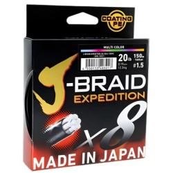 J-Braid Expedition-Ligne de pêche tressée en PE et à 8 brins, fil de 3