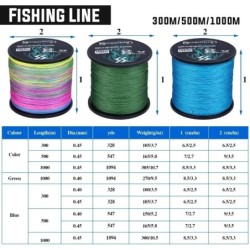 Sougayilang 9 brins PE ligne de pêche 300M 500M 1000M fil de pêche Mul