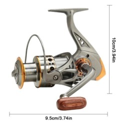 Moulinet de pêche à tambour fixe CNC tout usage, équipement à ratio de