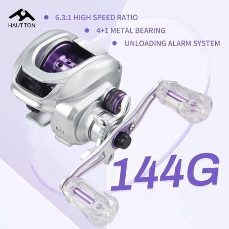 HAUT BOU- Moulinet de pêche léger Baitcaster, frein magnétique, eau do