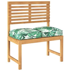 Coussins de palette pour siège, 2 pièces, motif de feuilles, 40 x 40 x 8 cm, tissu Oxford. 