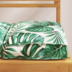 Coussins de palette pour siège, 2 pièces, motif de feuilles, 40 x 40 x 8 cm, tissu Oxford. 