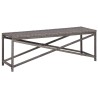 Banc de jardin 120 cm Résine tressée Gris 