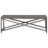 Banc de jardin 120 cm Résine tressée Gris 