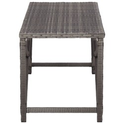 Banc de jardin 120 cm Résine tressée Gris 