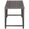 Banc de jardin 120 cm Résine tressée Gris 