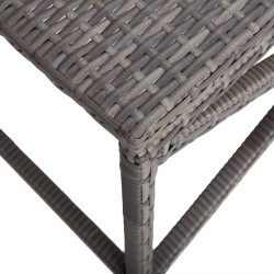 Banc de jardin 120 cm Résine tressée Gris 