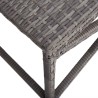 Banc de jardin 120 cm Résine tressée Gris 