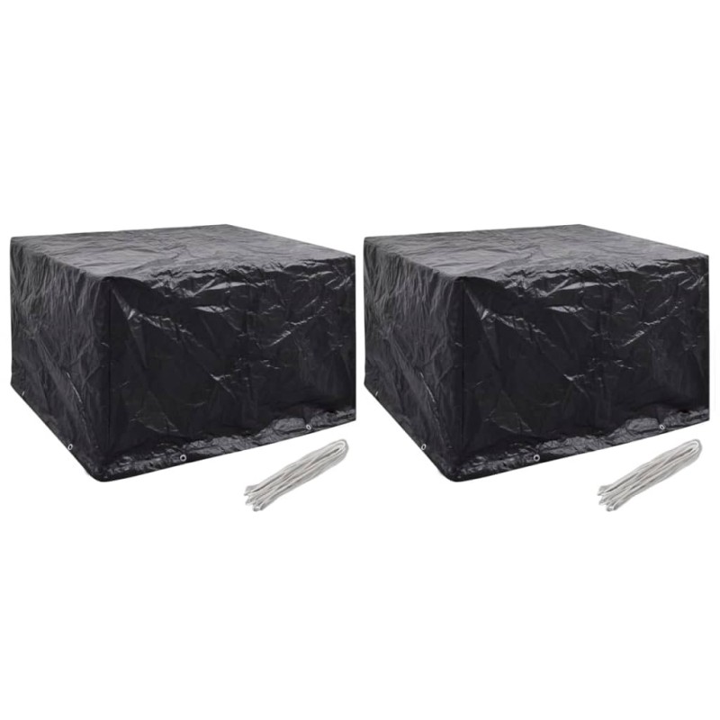 Housses de salon de jardin 2 pcs 8 œillets 135x135x90 cm Housses de salon de jardin 2 pcs 8 œillets 135x135x90 cm