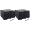 Housses de salon de jardin 2 pcs 8 œillets 135x135x90 cm 