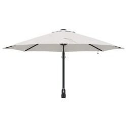 Parasol de jardin mural avec LEDs, beige, 248 cm. 