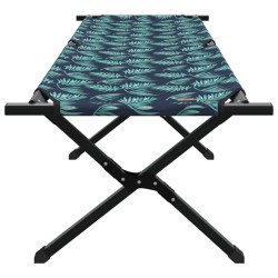 Lit de soleil pliable avec sac de transport et motif feuilles en tissu Oxford 600D 