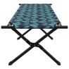 Lit de soleil pliable avec sac de transport et motif feuilles en tissu Oxford 600D 