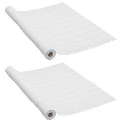 Films autoadhésifs pour meubles 2 pcs Bois blanc 500x90 cm PVC 