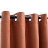 Rideaux occultants et anneaux en métal 2 pcs Rouille 140x175 cm 