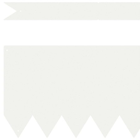 Bordures de Jardin 10 pcs Blanches 100x0.5x20 cm Plastique 