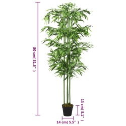 Bambou artificiel 240 feuilles 80 cm vert 