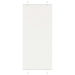 Store plissé blanc 95x200 cm largeur du tissu 94,4 cm polyester 