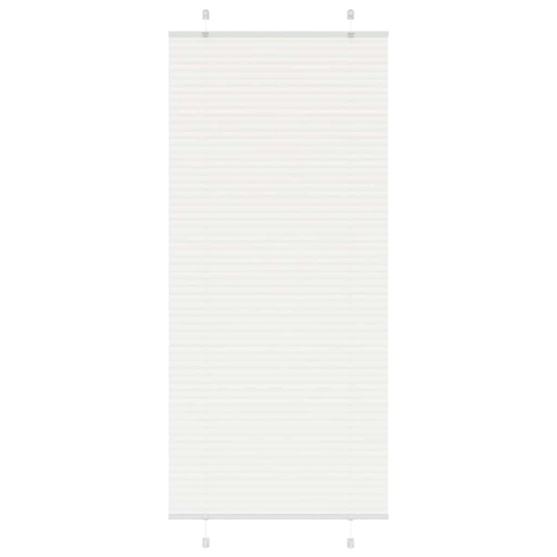 Store plissé blanc 95x200 cm largeur du tissu 94,4 cm polyester 