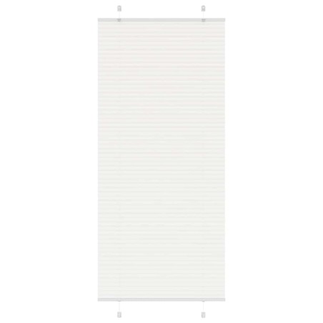 Store plissé blanc 95x200 cm largeur du tissu 94,4 cm polyester 