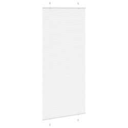 Store plissé blanc 95x200 cm largeur du tissu 94,4 cm polyester 