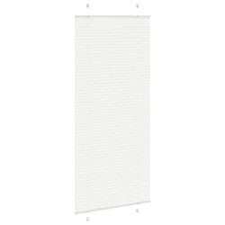 Store plissé blanc 95x200 cm largeur du tissu 94,4 cm polyester 