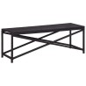 Banc de jardin 120 cm Résine tressée Noir 