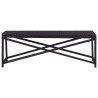 Banc de jardin 120 cm Résine tressée Noir 