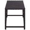 Banc de jardin 120 cm Résine tressée Noir 