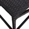 Banc de jardin 120 cm Résine tressée Noir 