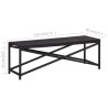 Banc de jardin 120 cm Résine tressée Noir 