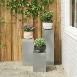 Set de 3 supports de plantes d'extérieur en acier galvanisé 