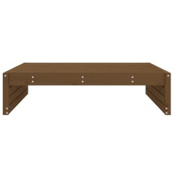 Repose-pied de jardin 120x80 cm marron miel bois de pin massif 