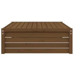 Repose-pied de jardin 120x80 cm marron miel bois de pin massif 