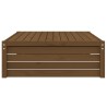 Repose-pied de jardin 120x80 cm marron miel bois de pin massif 