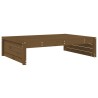 Repose-pied de jardin 120x80 cm marron miel bois de pin massif 
